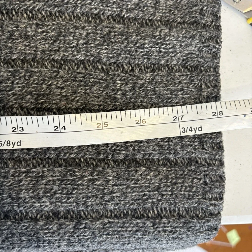 Y2K Abercrombie Fitch Men Ribbed V Neck Sweater‎ XL Gray Logo Patch Preppy